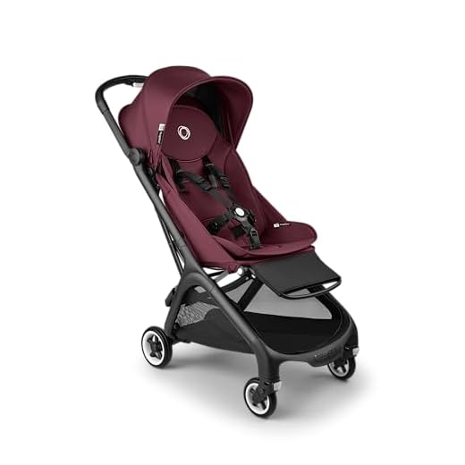 Bugaboo Butterfly - 1 Second Fold Ultra-Compact Stroller - Lightweight & Compact - Great for Travel - Dark Cherry