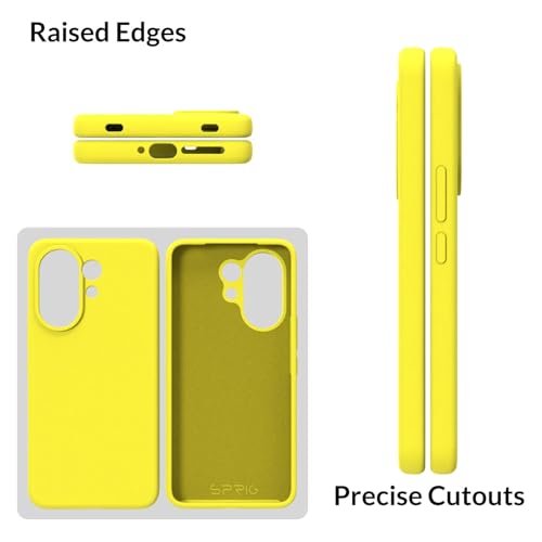 Image of SPRIG Compatible with Vivo V60 Premium SilkTone Back Cover Drop Tested Shock Proof Mobile Case for Men, Women, Boys and Girls with Camera Protection (Shining Yellow)