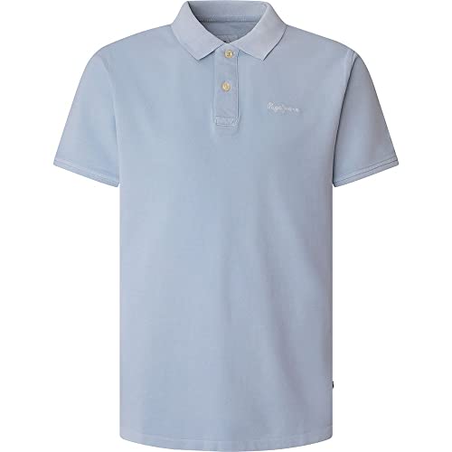 Pepe Jeans Oliver GD Polo, Azul (Bleach Blue), M para Hombre