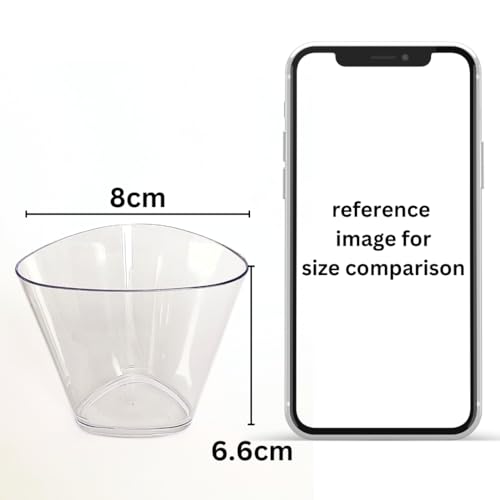 Image of Alpha Basics 160ml 100pcs Acrylic Multipurpose Dessert Cups PL Pudding Container Cups