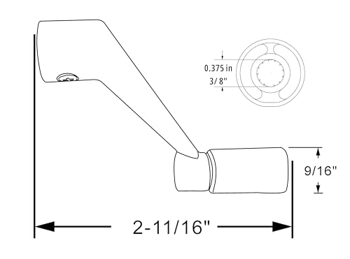 Image of Window Crank Handle Replacement,H3713 3 /8 in. Bore, Smooth 360-Degree Operation, Casement Operator Crank Handle(Pack of 2) Material: Zinc Alloy.White Color