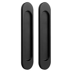 Jicyor QRSLS 2 Stück Schiebetürgriffe Schwarz