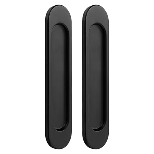 Jicyor QRSLS 2 Stück Schiebetürgriffe Schwarz