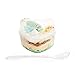 HallGEMs Premium Super Clear Dessert Cup Heart Shape 4oz (50 pack, Heart) with Mini Spoons and Secure Snap-On Lids