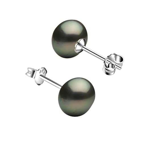 SIVYAA Fresh Water Pearl Earrings Set | Pure 925 Sterling Silver | High Lustre Real Pearl Studs| Gift Item for Women & Girls | 6 Month Warranty