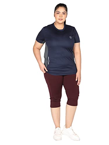 Image of CHKOKKO Women's Polyester Round Neck Regular Fit Gym Sports T-Shirt