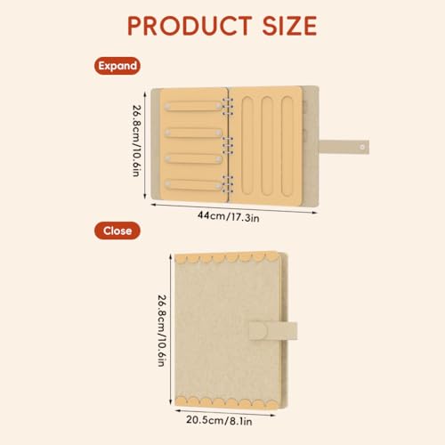 Image of HASTHIP Hair Accessories Organizer Book for Girls Portable Travel Felt Hair Clips Holder Organizers Large Capacity Foldable Headbands