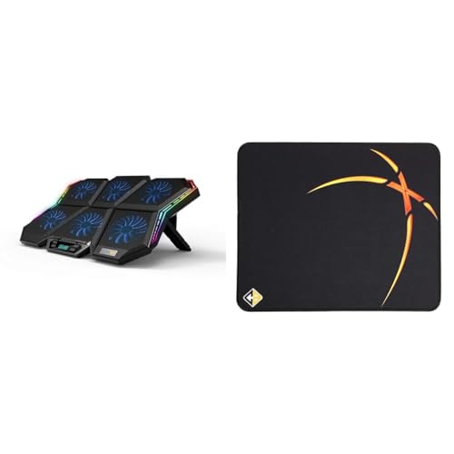 Image of Cosmic Byte Meteoroid RGB Laptop Cooling Pad with 6 Fan Upto 17 inch laptops (Black /Blue)