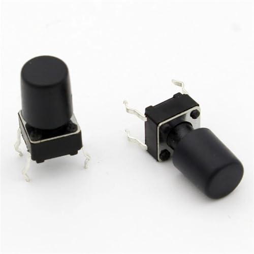 Bouton-poussoir tactile couvercle G62 plastique noir 6x6mm pour micro interrupteur PCB