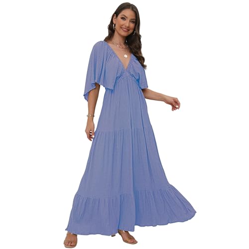 Fall Dresses For Women Short Sleeve Lezat | Dresses | Joey Maxi Dress Lime  Wave Elastic Waist Boho Dress