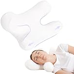 vocheer Anti Wrinkle Pillow, Comfortable Down Alternative Face Pillow, Adjustable Beauty Pillows Provides Neck Support and Pain Relief, Perfect Ergonomic Design for Side Sleeper, Amplexus, White