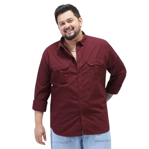 Image of Urbano Plus Men's Cotton Full Sleeve Regular Fit Casual Solid Shirt