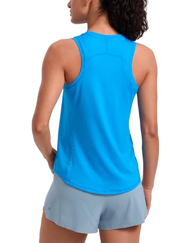 Image of CRZ YOGA Lightweight Racerback Tank Top | Workout, Moisture Wicking, Classic Fit, Hip Length, Reflective Spots, Sleeveless Shirts for Women
