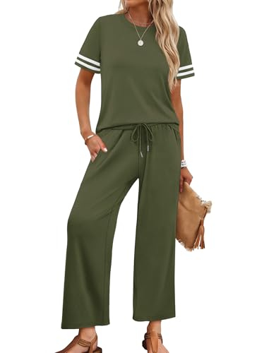 WIHOLL Two Piece Sets for Women Summer Travel Outfits Fashion