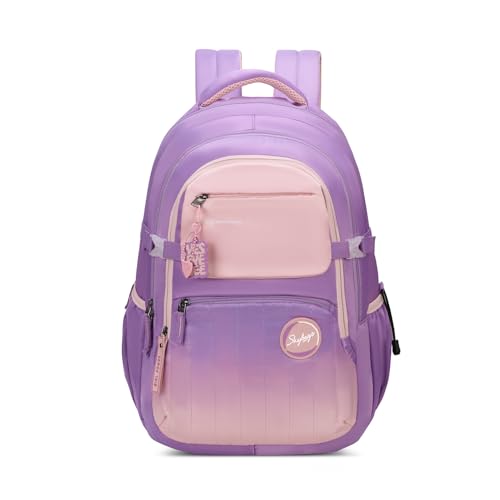 Image of Skybags Riva 37L Casual Backpack for Girls with 3 Compartments & Adjustable Shoulder Strap | 16 Inch Padded Laptop Sleeve | Detachable Happy Pouch & Secret Pocket | Perfect for School & Travel