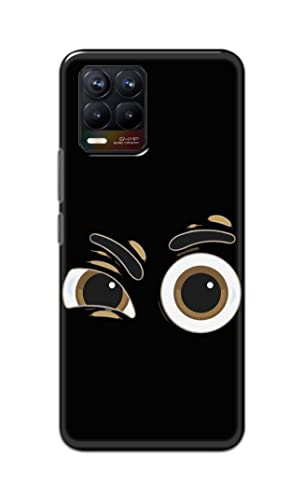Image of PRINTFIDAA Funky Expression of Cartoon Eyes Printed Designer Hard Back Case Cover for Realme 8 / Realme 8 Pro -(VS) MVN1004