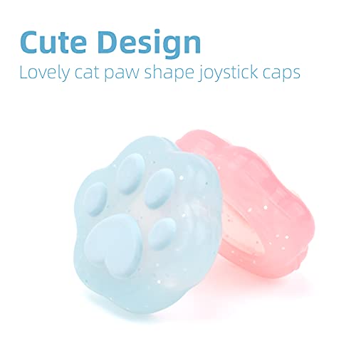 Geekshare Tampas De Aperto De Polegar Em Forma De Pata De Gato, Tampa De Joystick De Silicone Macio