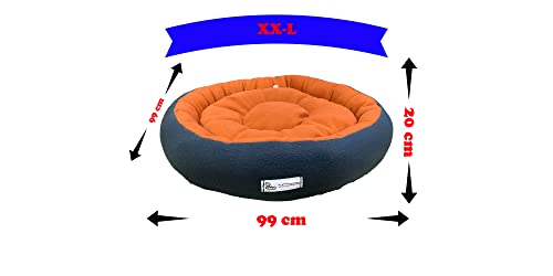 Image of Premium XXL Size Dog Bed for Large Dogs and Puppies Anti Skid Bottom Washable Orthopedic Big Dog /cat Beds Orange /Black