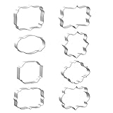 Moldes para cortar masa de galletas, sino también para cortar fondant, pan, sándwiches, gelatina, queso, frutas blandas, tortitas, jabón, arcilla artesanal. Ideal para Navidad, día de San Valentín, día de la madre, día del padre, baby showers, bodas, despedidas de soltera, fiesta de cumpleaños, etc. Juego de regalo ideal para personas que aman hornear. Para hacer pasteles y galletas de fondant