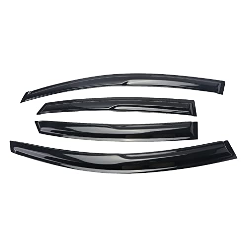 WONSABON Tape-On Window Visors Deflectors Rain Guards 4 Piece Set ‎Compatible with 2008-2012 Honda Accord 4Door Sedan by WONSABON - Image 3