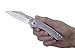 CRKT Jettison EDC Folding Pocket Knife: Utility Everyday Carry, Satin Modified Sheepsfoot Blade, Flipper Open, Frame Lock, Stonewashed Stainless Steel Handle, Deep Carry Pocket Clip 6130