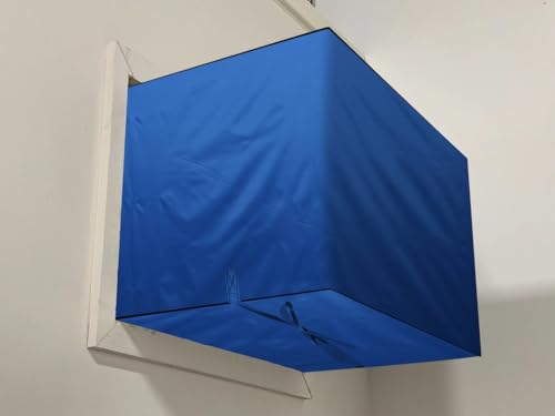 Image of Stylista window ac cover suitable for O-General 1.5 Ton AXGB18CHAA-B, Royal Blue Color Elastic fit Cover for front and rear Of Window Ac