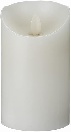 Miniatura 2 de Restaurantware - Velas de pilar sin llama de 3 x 5 pulgadas, 10 velas LED programables - Llama bailarina, para bodas y fiestas, velas blancas de