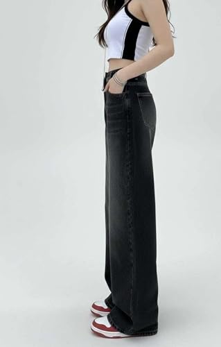 Image of KOTTY Women's Wide Leg Denim Jeans | Loose Fit High Rise Baggy Style Jeans for Women