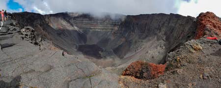 adrium Cuadro de madera de 50 x 20 cm: lava en el valle de Piton del Fournaise Vulcano on Wiedersehen(155547439)