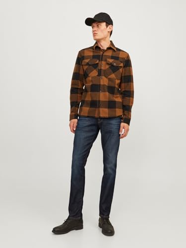 JACK & JONES Jean pour Homme, Bleu Denim, 33W x 34L