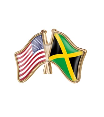 Image of World Most Countries Single Pin Brooch Badge United States USA America and Other Countries Cross Friendship Pin Badge for Men Women