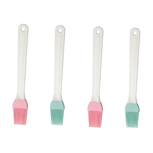 GALPADA 4pcs Silicone Bbq Oil Brush Kitchen Basting Brush for Cooking Baking and Grilling Ergonomic Handle for Easy Use Random