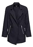Modisches Jacke von Mexx Mexx Damen Leichte Jacke Mit Asymmetrischem Verschluss V Ausschnitt Langarm Cargojacke Abgesteppt