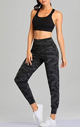 Image of Oalka Women's Joggers High Waist Yoga Pockets Sweatpants Sport Workout Pants