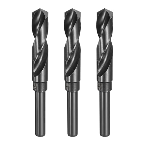 Foret hélicoïdal pour métaux durs avec tige réduite de 1,27 cm et finition oxyde noir lot de 3