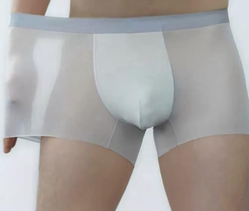 Men's Ice Silk Ultra-Thin Boxer Briefs Panties, Seamless Men Boxer Shorts U Bulge Underwear Breathable Underpants4