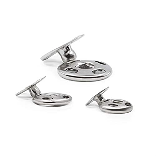 Dritz 81-65 Sew-On Snaps, Size 1/0, 2/0 & 4/0, Nickel-Plated Brass, 36 Count #TOP2