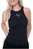 Guess Camiseta Guendalina sin Mangas con Cuello Redondo para Mujer, Azul Ennegrecido, Large