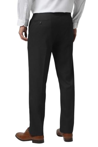 Image of Peter England Men's Mid Rise Slim Fit Work Utility Pants