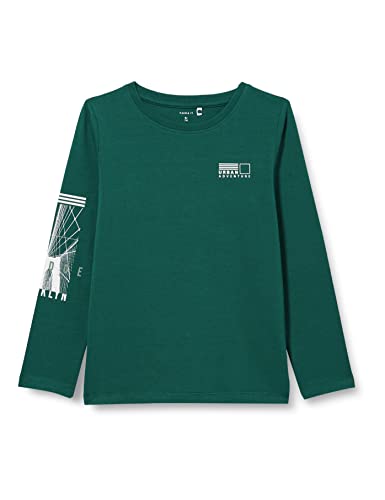 NAME IT Boy's NKMTASIM LS TOP Langarm Shirt, Forest Biome, 116