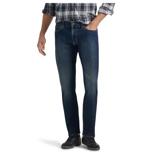 Calça jeans masculina Lee Performance Series Extreme Motion corte reto com perna afunilada, Jaxson, 32W x 34L