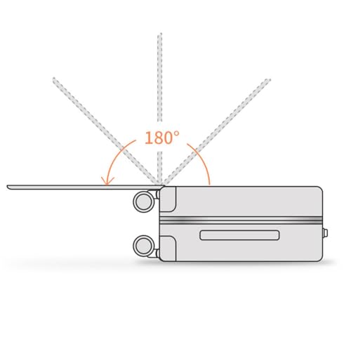 Silent Spinner Suitcase, Matte Scratch-Resistant 180 Front Opening Suitcase for Travel, 22 inches, White,White-20 inches (Dark Gray 27 inches)4