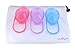 purifyou PurePouch BPA-Free Pacifier and Nipple Shield Cases - Set of 3 Girl | Case for Diaper Bag & Stroller | Pacifier Box for Travel | Keeps Baby’s Binkies Clean and Accessible