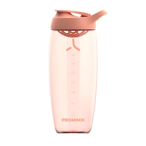 Promixx Pursuit Protein Shaker Bottle (32 oz) – Silent No-Ball Mixer, Leak-Proof Lid, BPA/BPS & Phthalate-Free ECOZEN – Easy-Clean Shaker Cup for Protein Shakes, Pre & Post-Workout Smoothies