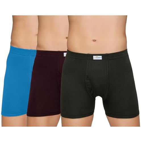 Image of Amul Comfy Men's Trunk Underwear | Soft Outer Elastic | Soft Waistband | Breathable Comfortable Innerwear | Pack of 10 | Color May Vary
