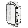 ifundom Horloge Screen Protector Gehard Film Hard PC Case Volledige Dekking Cover (Zwart Wit)