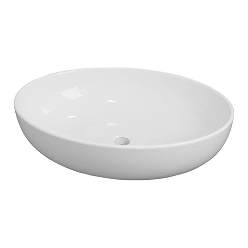 Cuba Pia para Banheiro Oval Luna Branco