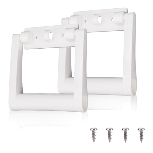 Fukaisu 2uds Asa Repuesto Plástico para Neveras 25-72 QT, Asas Repuesto Piezas con Tornillos Kit Reparación Hielera Compatible con Igloo Nevera Rectangular Accesorios (Blanco)
