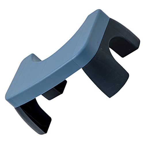 HAPINARY Taburete de baño Elevador para el WC alzador WC Reposapiés de baño Asiento de Inodoro Acolchado Alargado taburetes Taburete de pie de Inodoro Taburete para Adultos el plastico Blue