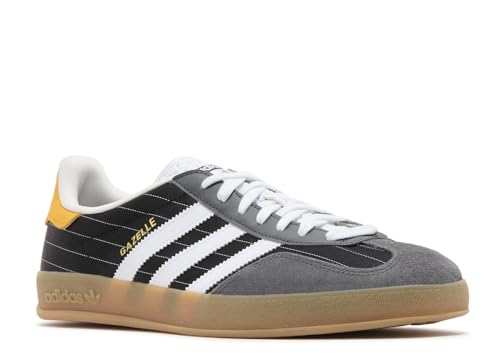 Image of Adidas Originals Gazelle Indoor Mens Sneaker (Black Yellow Olympic, 10.5)